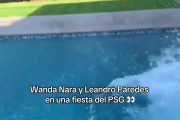 近日帕雷德斯抱旺达跳入泳池的视频疯传，实际为5年前巴黎的聚会